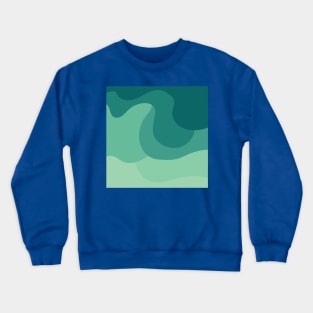 Tropical Bali Waves Vector Abstract Pattern Crewneck Sweatshirt